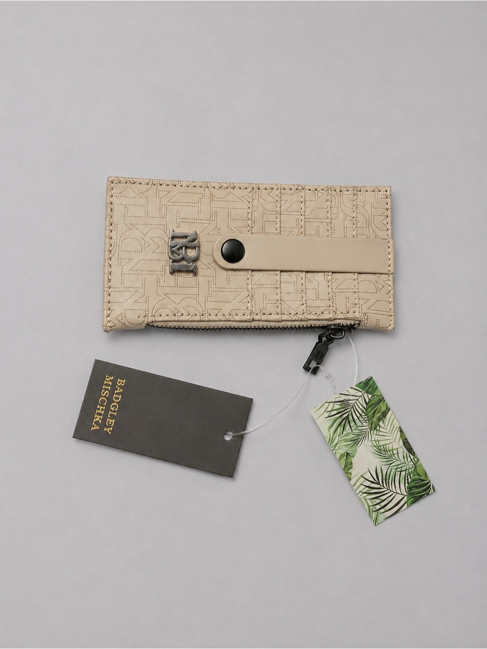 Badgley Mischa Beige Card Holder Vegan Leather NWT Retail $59
